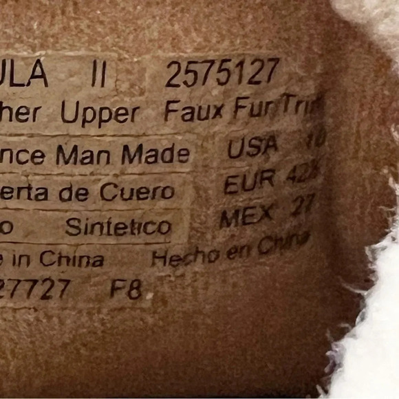 Earth Paula II Brown Suede Wrap Boot Faux Shearling Women’s‎ Size 10 Winter Warm - Picture 9 of 11